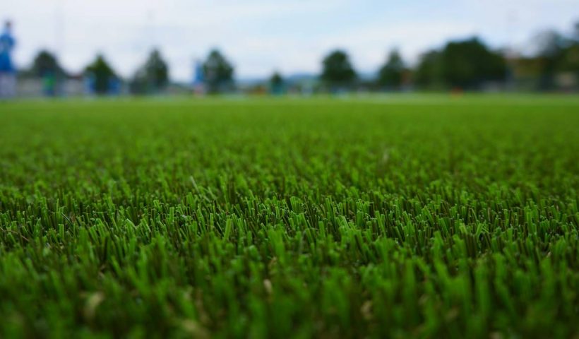 Artificial grass in winter